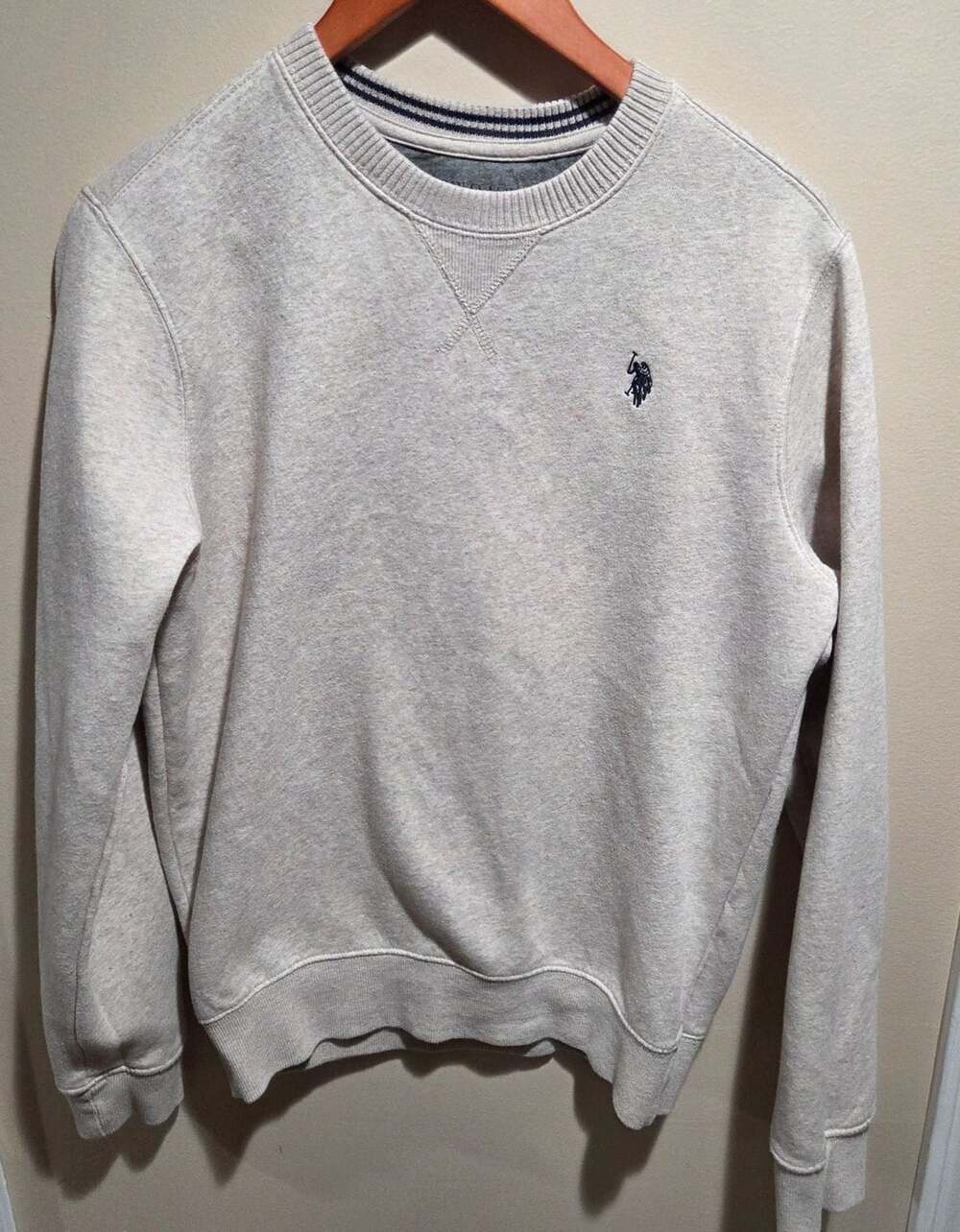 U.S. Polo Assn. Crew Neck Sweatshirt Off White small